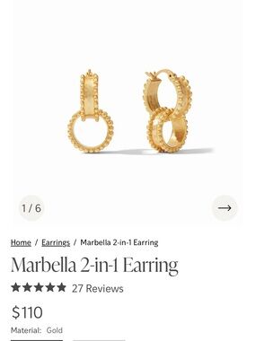 Gold Beaded Hoop Drop Earrings - Women Jewelry